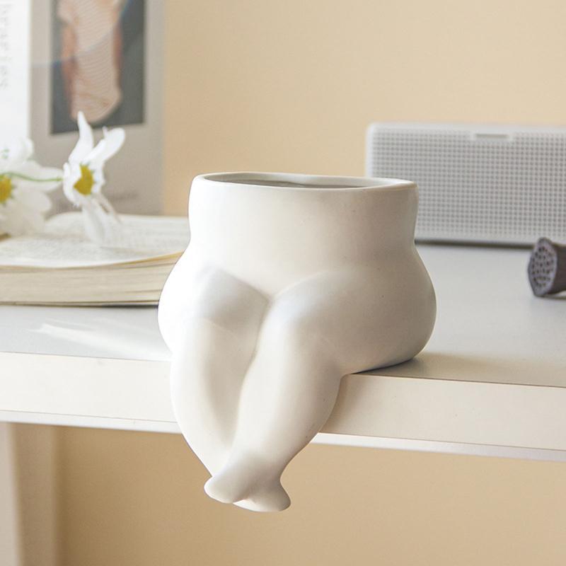 Human Body Ceramic Art Vase Nordic Home Decoration Sculpture White Vases