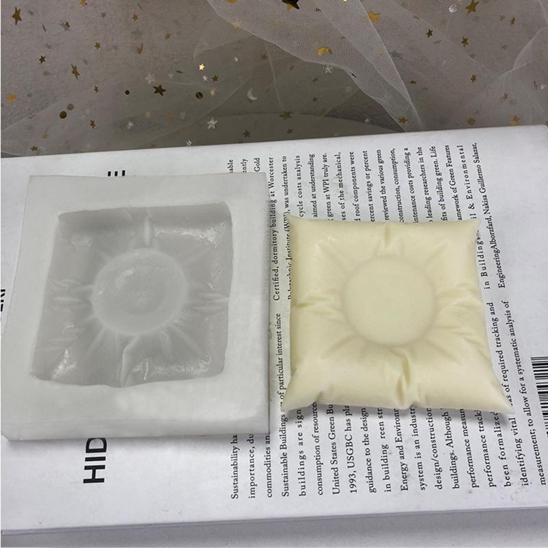 DIY Silicone Candle Holder Mold Handmade Pillow Candlestick Mold for Diy Crafts