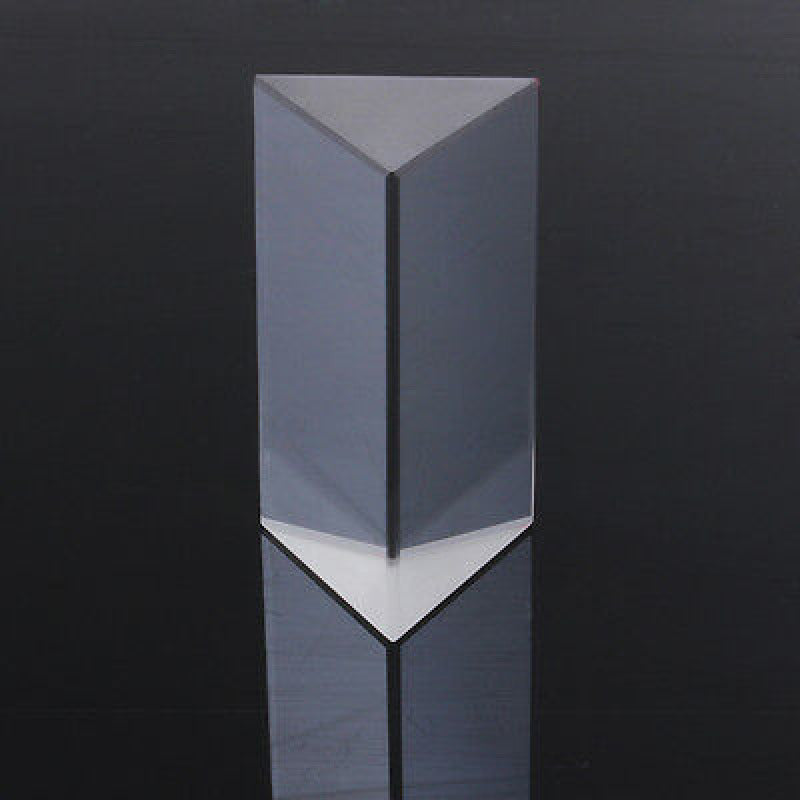 Optical Glass Triple Triangular Prism Physics Teaching Light Spectrum 5cm