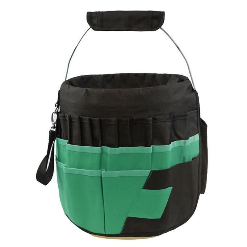 42 Pockets Garden Hand Multifunctional Tool Kits 5 Gallon Bucket Storage Bag