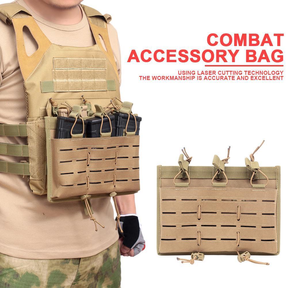 Multi-functional Outdoor Combat Vest MOLLE System Accessory Bag (Brown)
