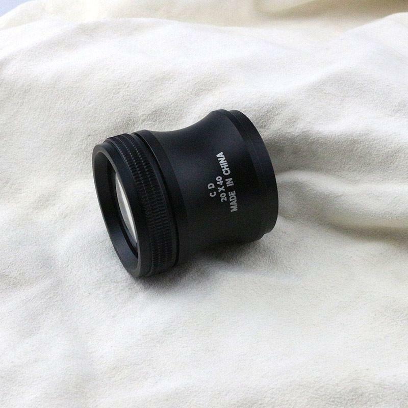 Pocket Size 20X Magnifier Jwellery Diamond magnifying glass 20 x 40 Loupe 40mm