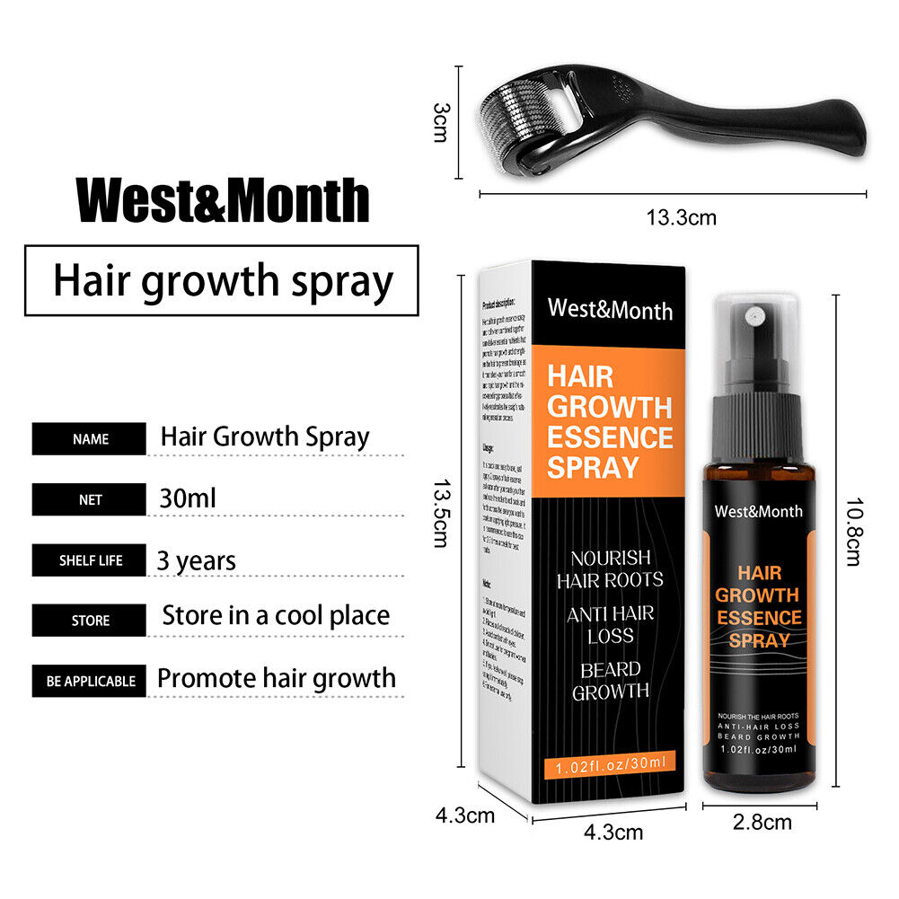 Effective Beard Growth Essence Spray Nourishing Enhancer Oil (Spray Roller)