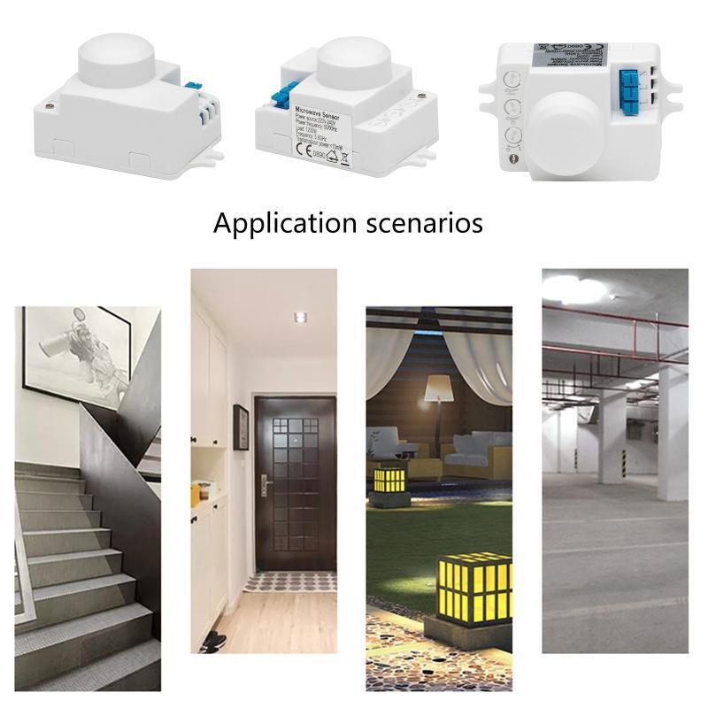 Microwave Switch Movement Body Motion Radars Detector PIR Sensor Light Switchrs