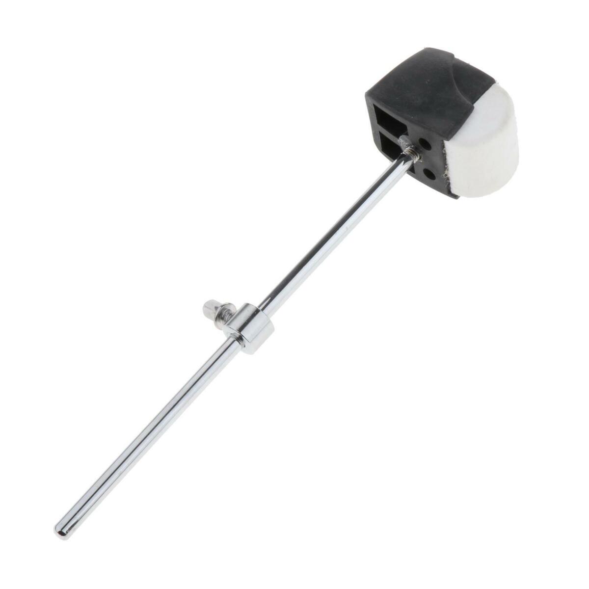 Felt Bass Drum Pedal Beater Head Mallet Stainless Steel Shaft Replacement