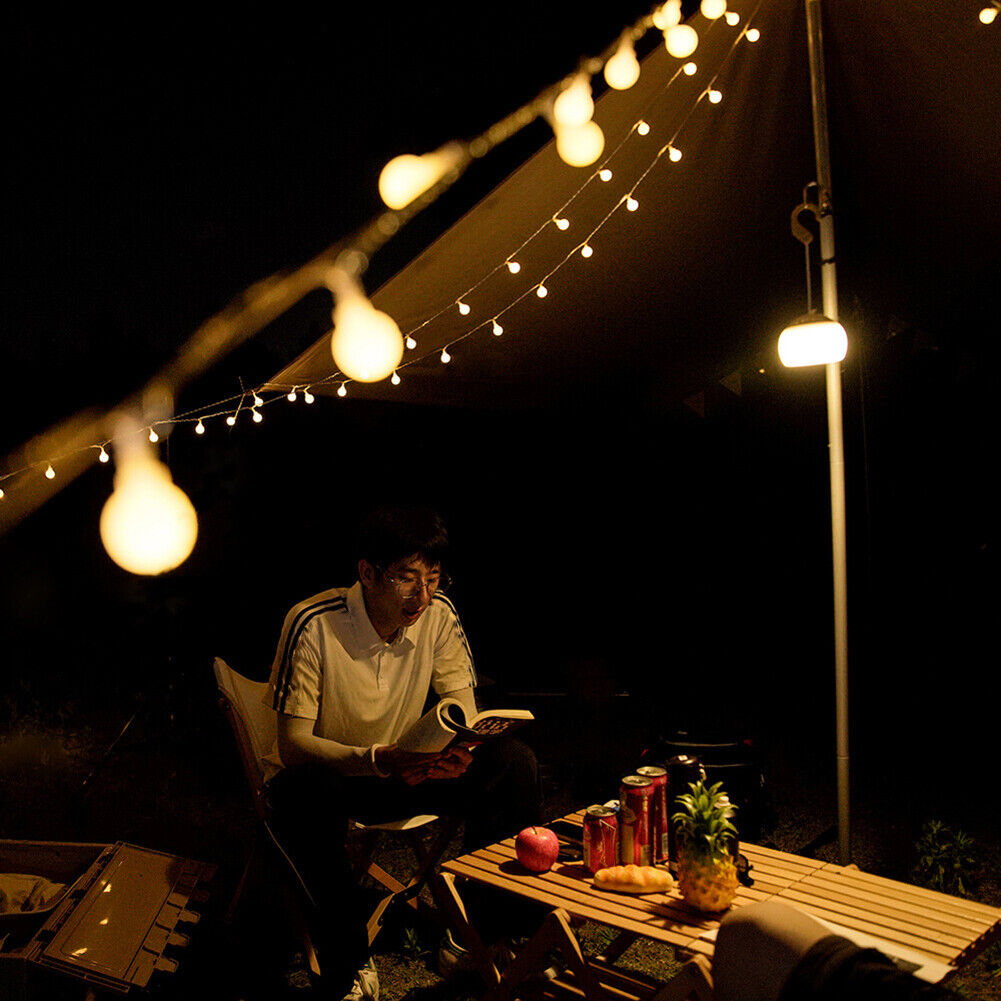 LED String Light Camping Tent Outdoor Bulb Waterproof Party Yard Decor (D)