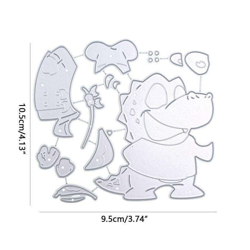 Cartoon Chef Crocodile Metal Cutting Dies Stencil DIY Album Embossing Template