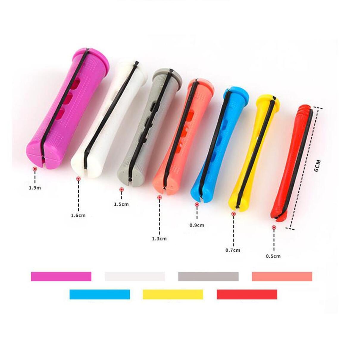 48Pcs Cold Wave Perm Rods Rollers Curling Hair Curly Wavy Rod Hair Styling