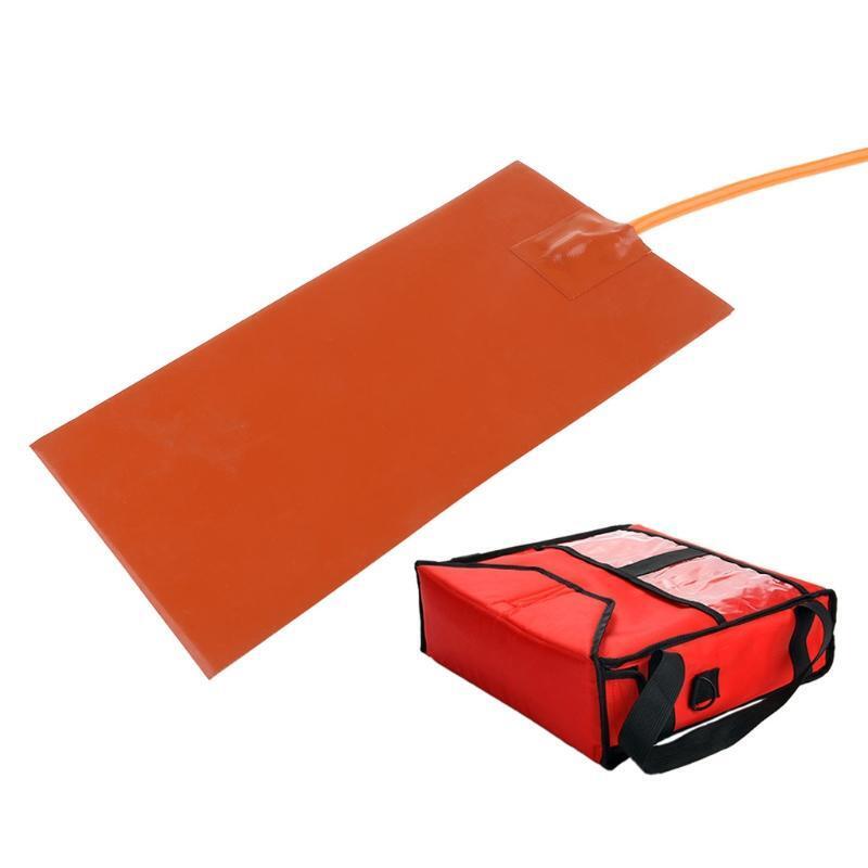 Silicone Heated Pad 152X304mm 100W 12V for Pizza Hot Food Delivery Bag Mat Heat