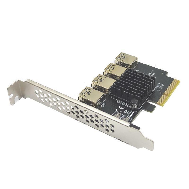 PCIe to PCIe Adapter PCI-Express 1x to 16x 1 to 4 USB3.0 Mining Riser Card PCI-e