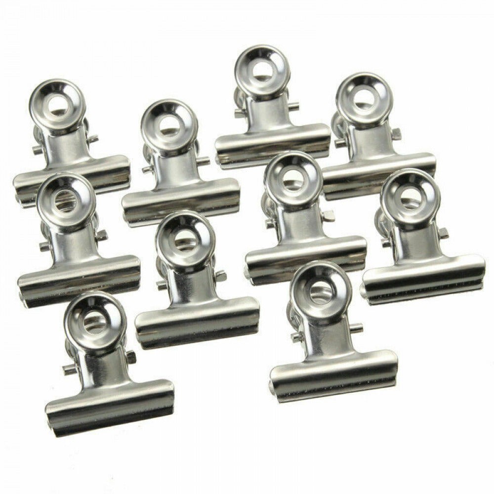 10X Spring Binder Clips Bulldog Clip Paper File Clamps Money Letter Storage 20mm