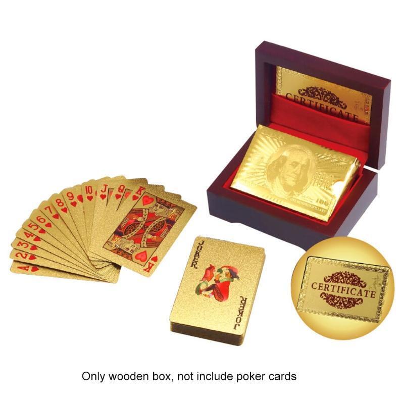 Wood Box Playing Cards Case Packing Poker Bridge Wooden Box Poker Card Container