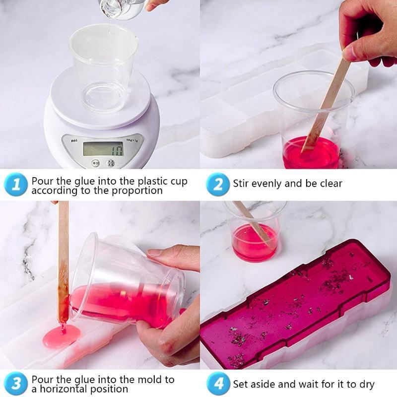 Diy Crystal Epoxy Pencil Box Mold School Supplies Office Stationery Box Mold