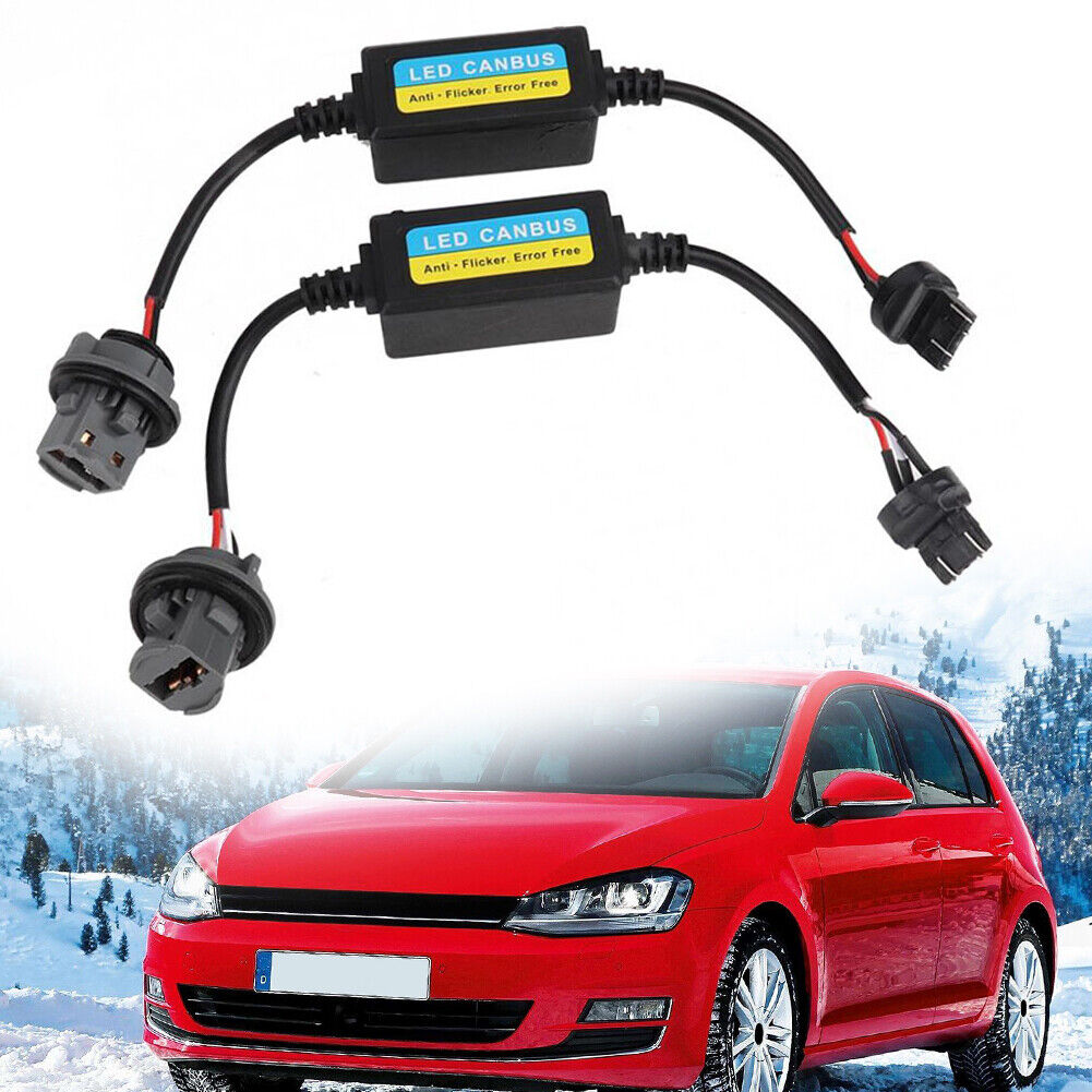 1 Pair T20 7443 LED Turn Signal Brake Light Canbus Anti Flicker Resistor