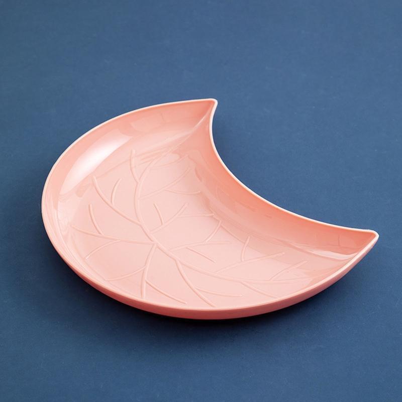 5pcs Eid Mubarak Moon Shape Serving Tray Jewelry Dish Earring Necklace Plates