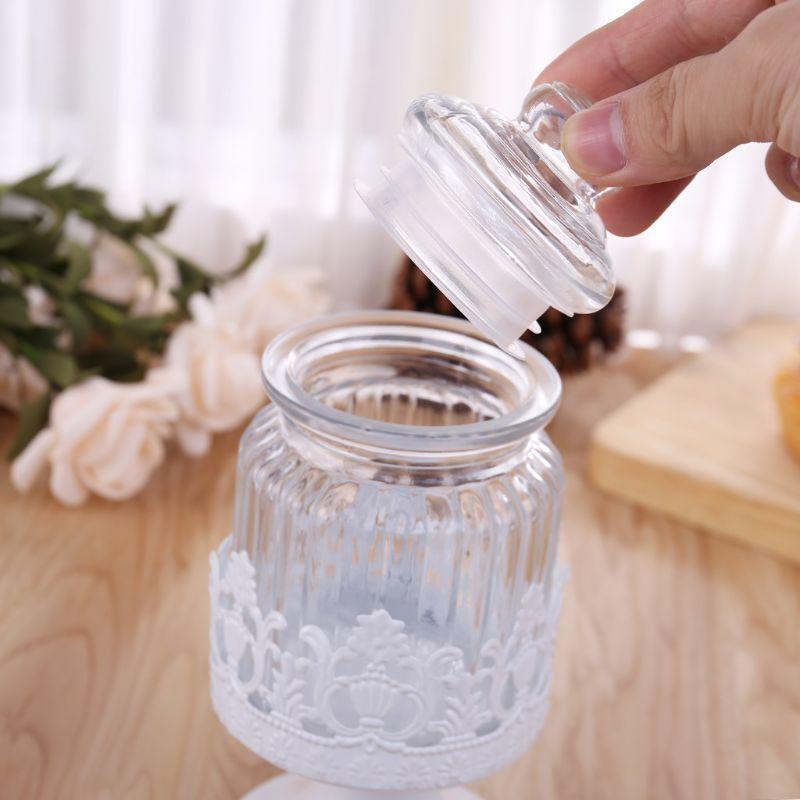 Christmas Glass Jar Candy Sugar Storage Bottle Wedding Gift Hollow Home Decor