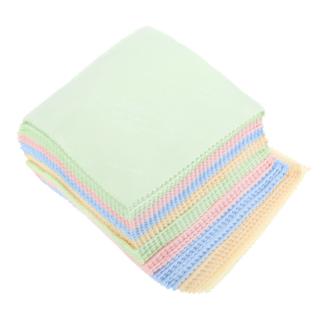 10pcs Microfiber Square Clean Cleaning Cloth For Phone Screen Lens Eye Glasses