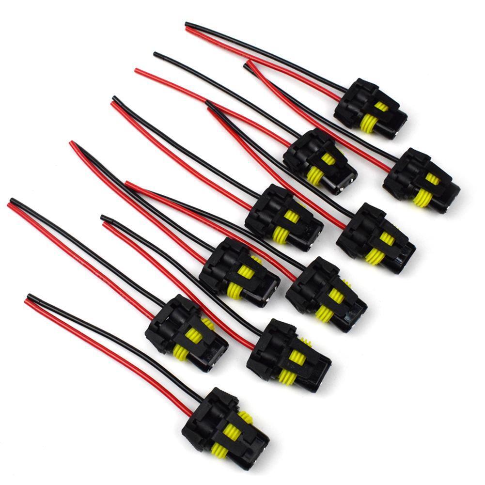 10pcs 9005 HB3 9006 HB4 Bulb Sockets Female Adapter for Headlight Fog Light