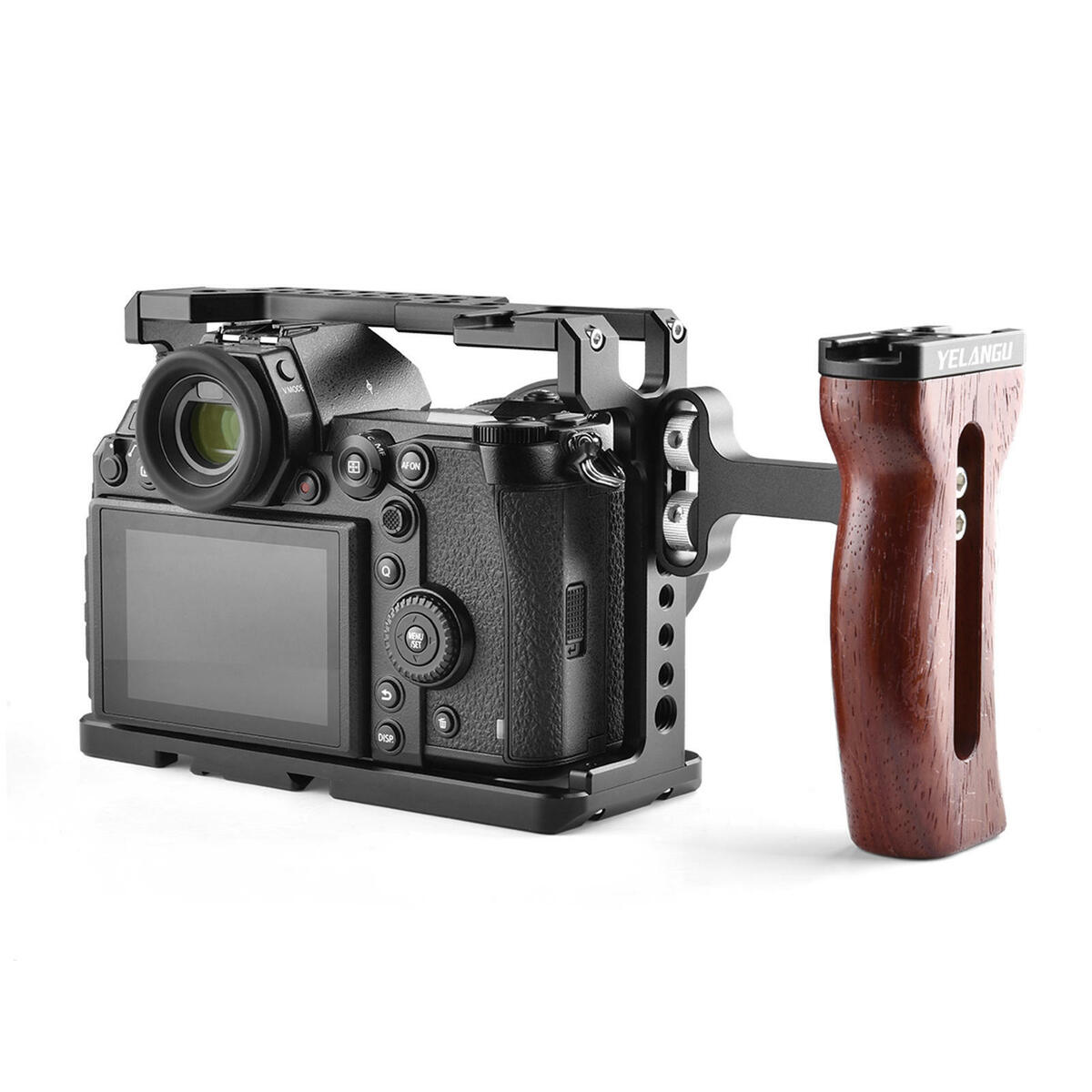 Side Wooden Handle Grip  Wrench Adjustable Wooden for  Camera