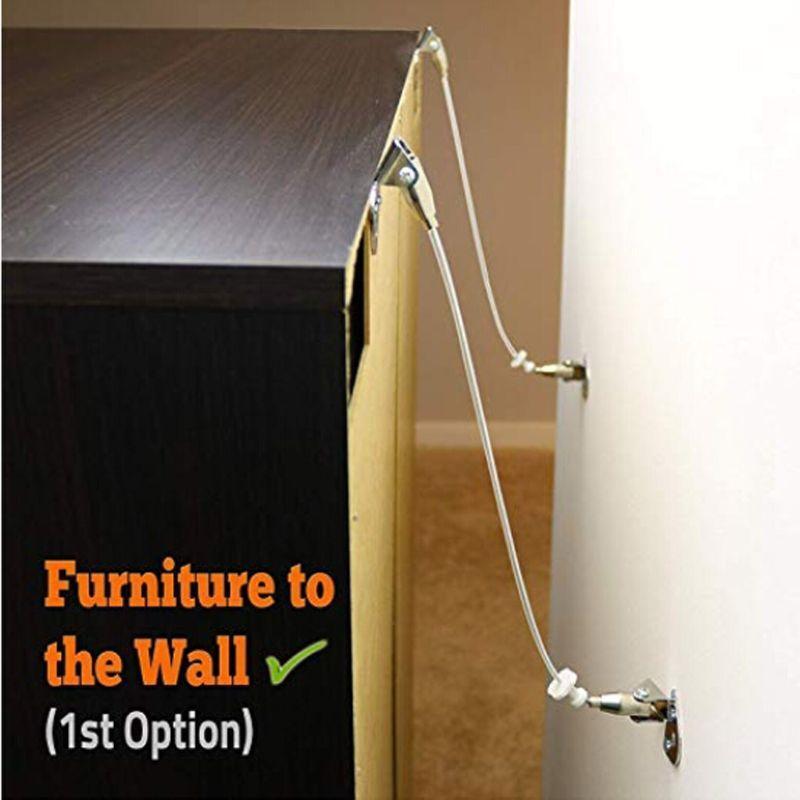 Furniture Wall Anchors Anti-tip Strap Earthquake Anti-tip Prevention Device