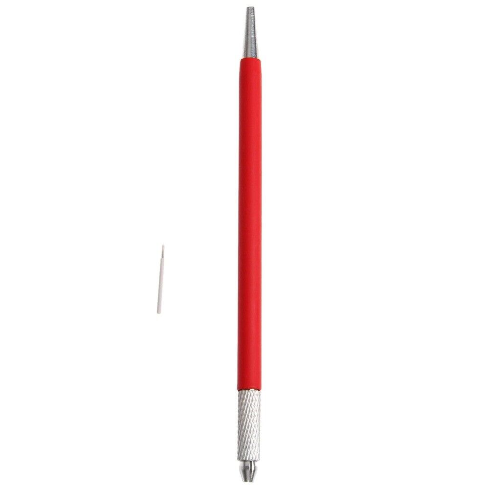 5.24" Red Fog Microblading Tattoo Pen & 50Pcs 5Pin Round Fog Eyebrow Needle