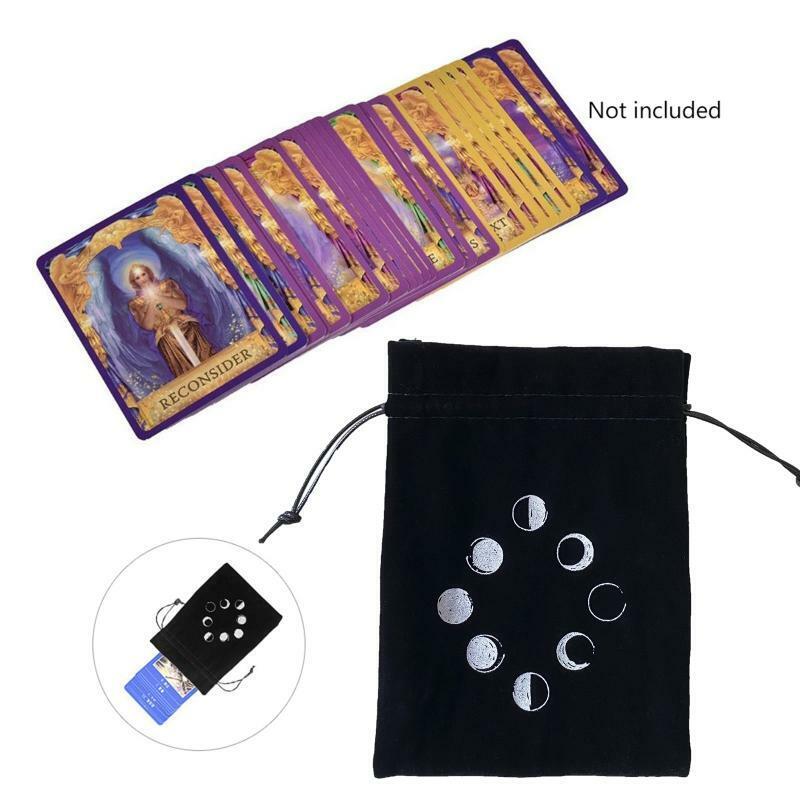 Star Pendulum Board Wooden Dowsing Board Divination Tarot Game Cards Velvet Bag
