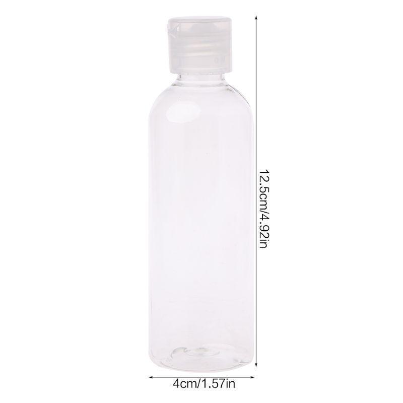 100MlClear Flip Top Cap Refillable Bottle Transparent Small Simple Empty Bottles