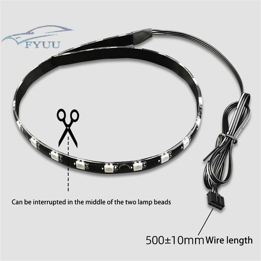 2PCS Magnetic RGB Lighting Strip & 5V 3Pin Remote Control synchronization Music