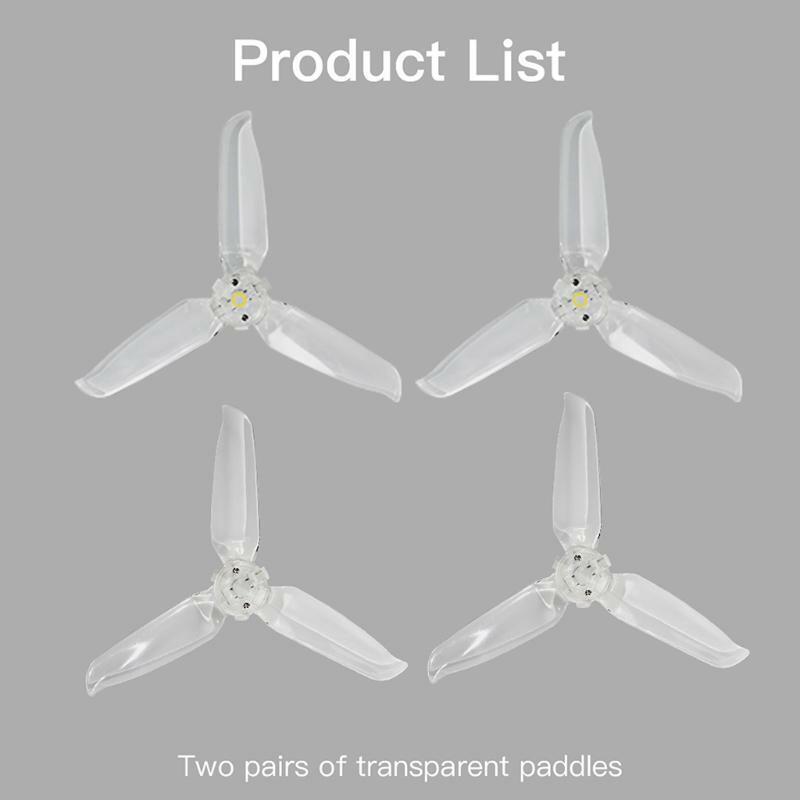 4 Pcs Propellers Low Noise 3-Blade Super Quiet Props Compatible with FPV Drone