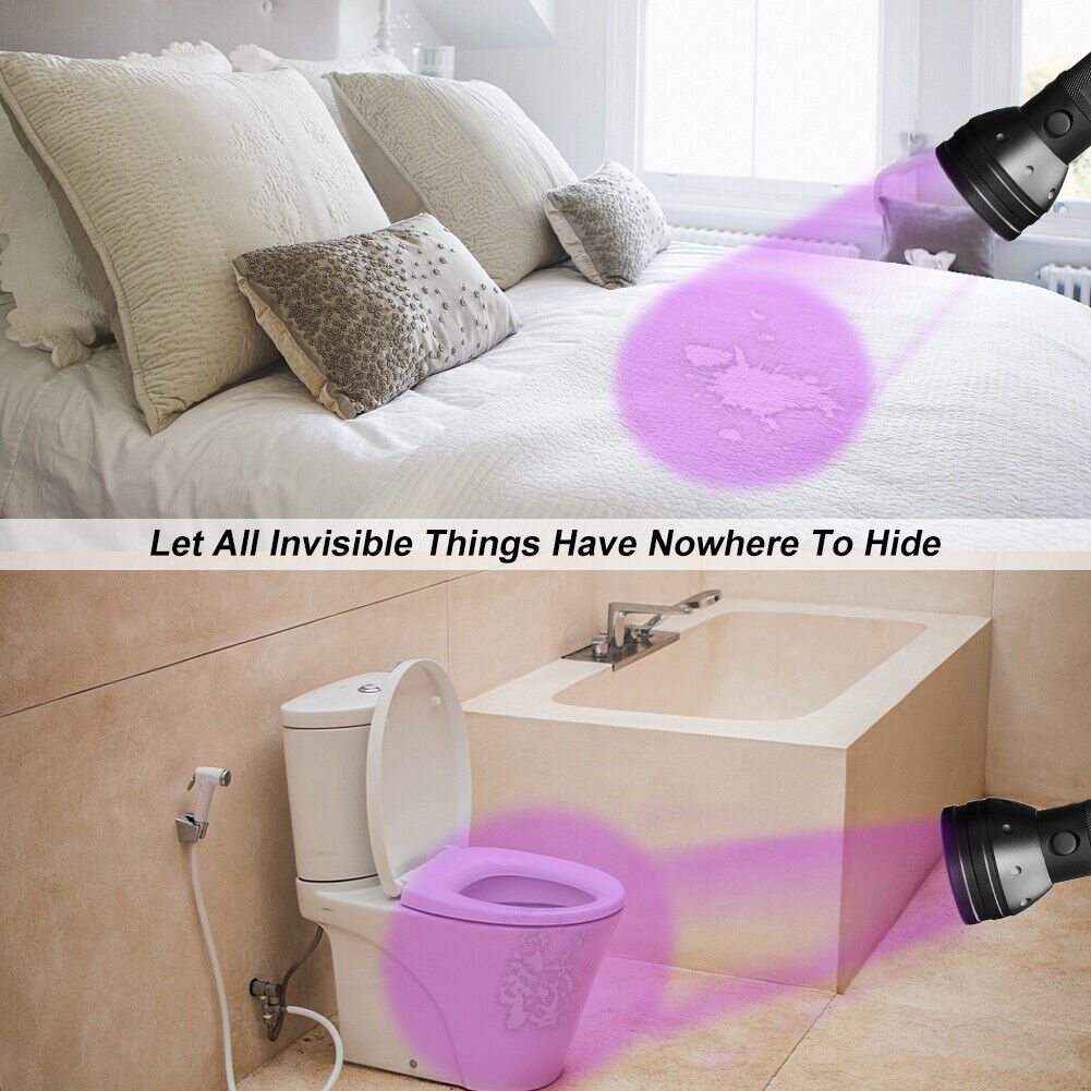 Ultraviolet Torch Waterproof 395-400nm 51 LED UV Detection Flashlight Lamp