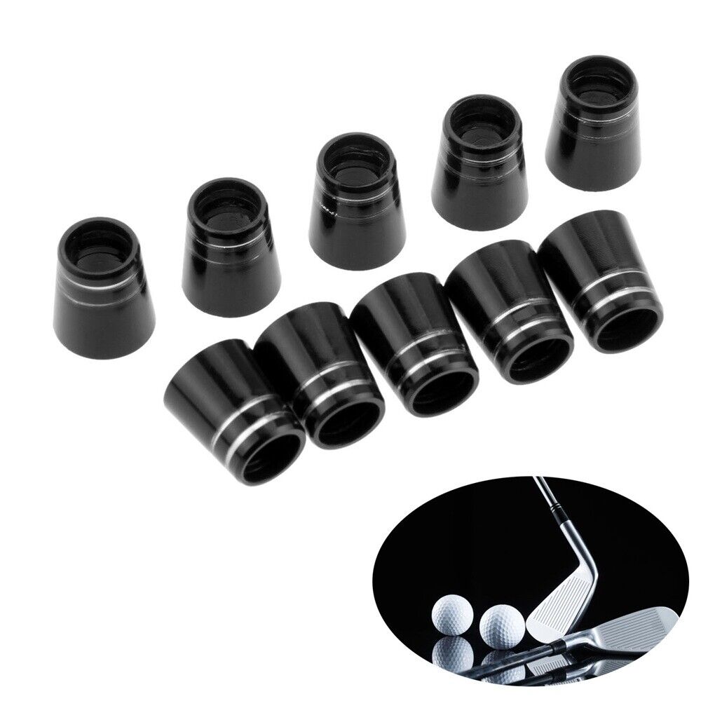 Lot of 10Pcs Black Plastic 15mm Golf Ferrule Replacement for .335 Tip Iron Shaft