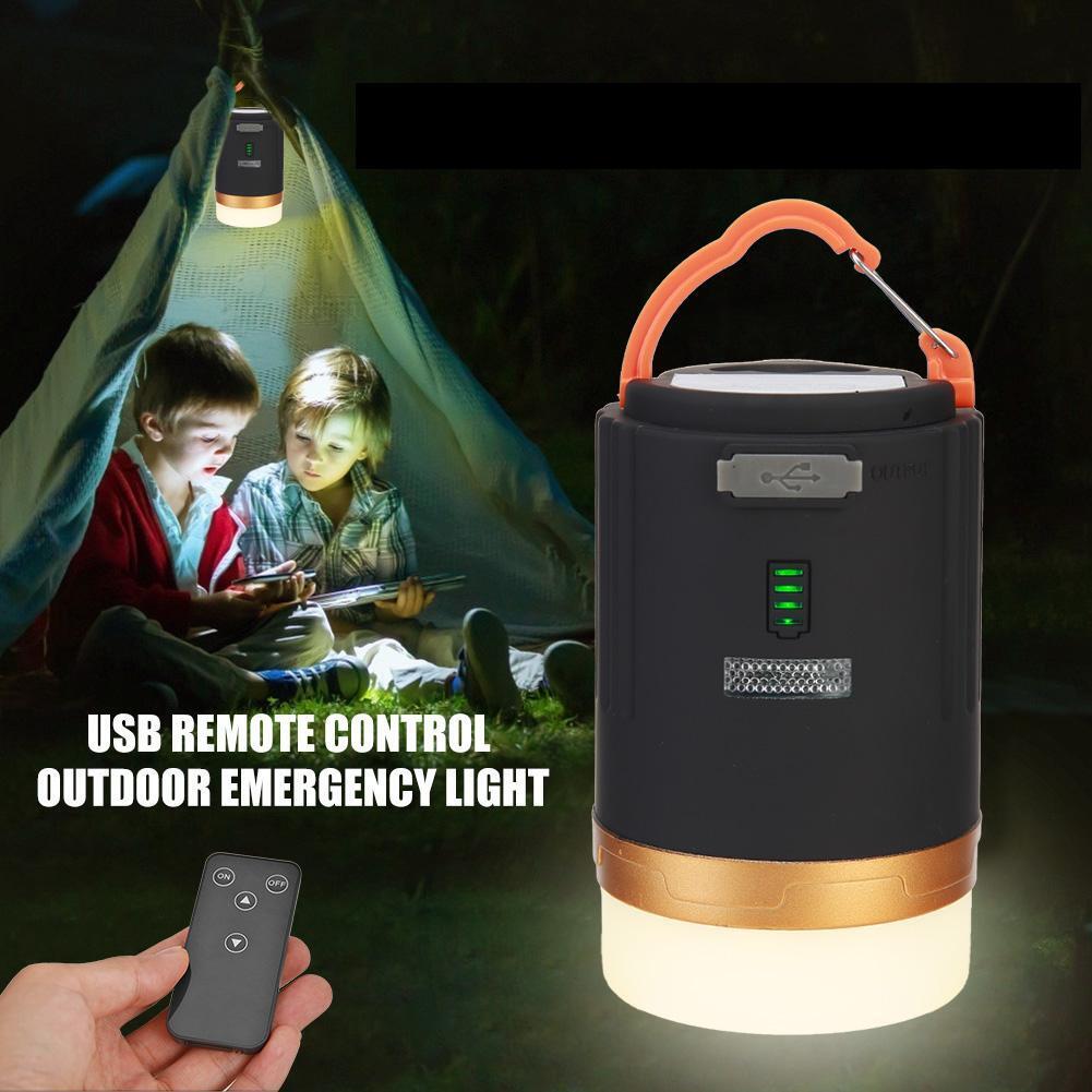 2pcs Portable USB Rechargeable Tent Camping Remote Control Hanging Light