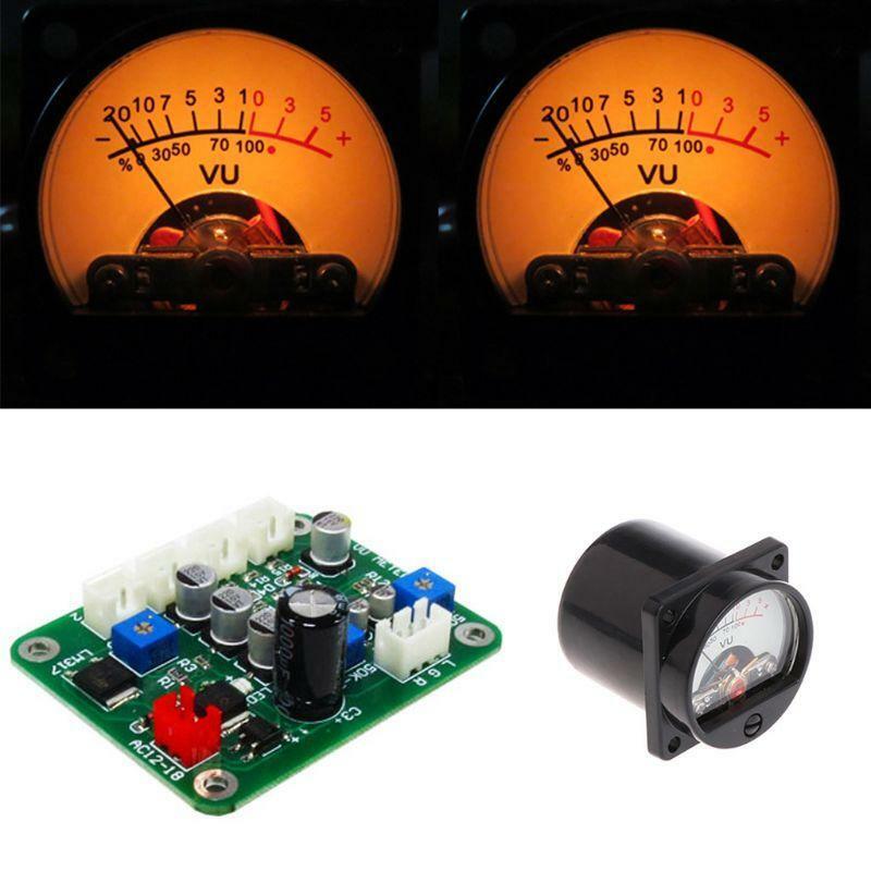 2 Pcs VU Panel Meter Warm Back Light Recording+Durable Driver Board