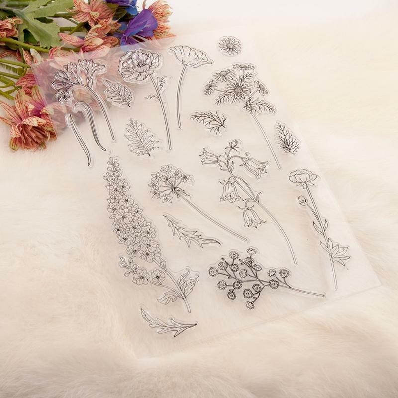 Various Flowers Silicone Clear Seal Stamp DIY Scrapbooking Embossing Photo Album