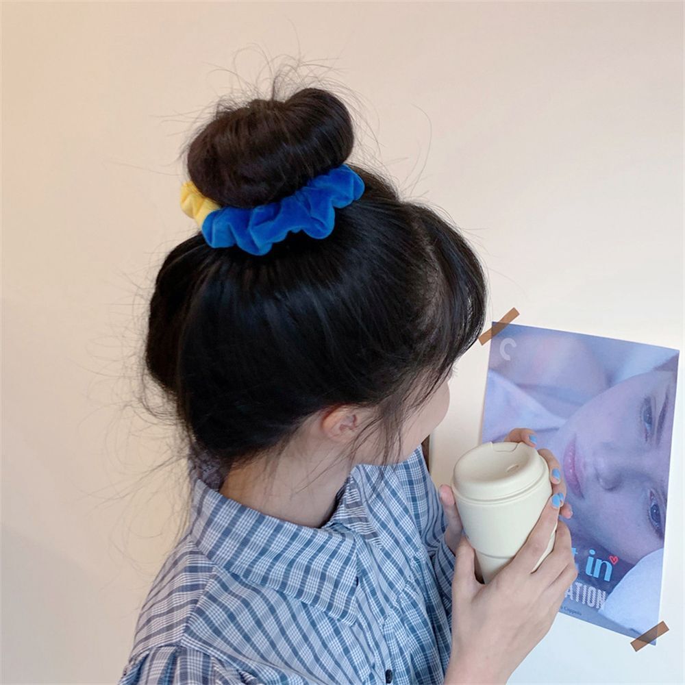 Color Soft Hair Tie Plush Ponytail Holders Velvet Scrunchies Elastic Hair Bands