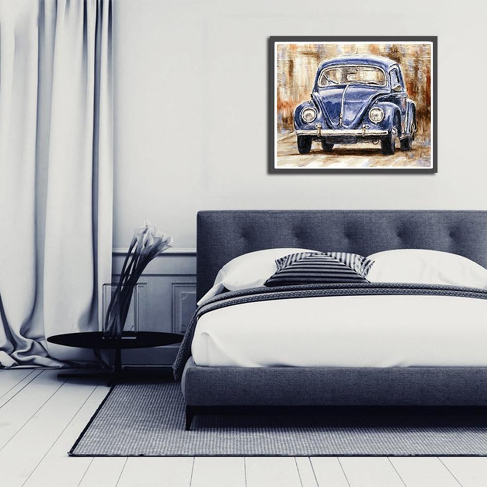 Car Pattern Round Diamond Painting 5D Full Drill Cross Stitch Drawing Decor