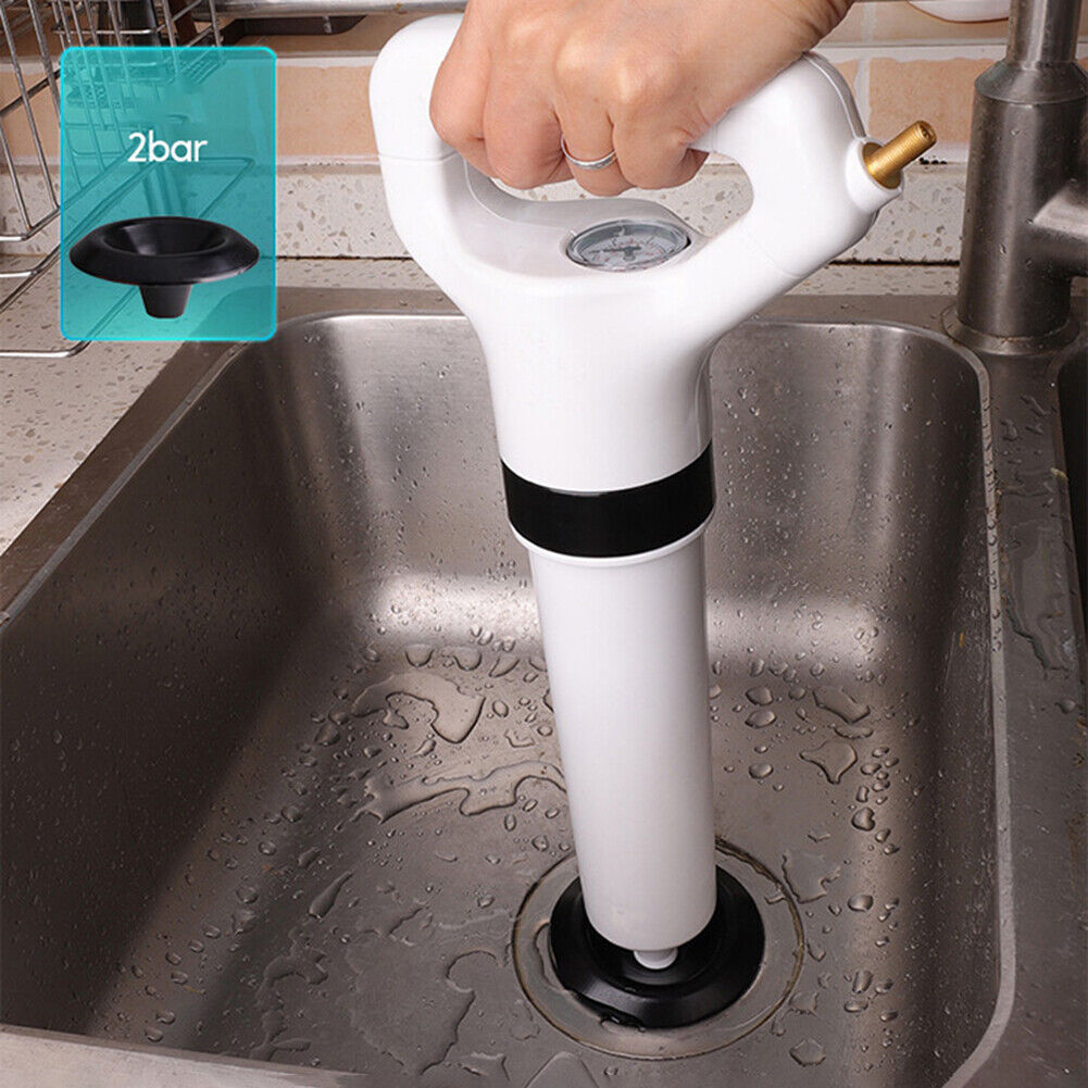 Portable Clogged Remover Toilet Plungers One Shot Floor Air Drain Dredge