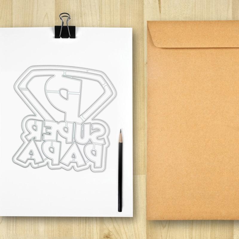 Super Papa Metal Cutting Dies Stencil DIY Scrapbook Album Paper Card Template