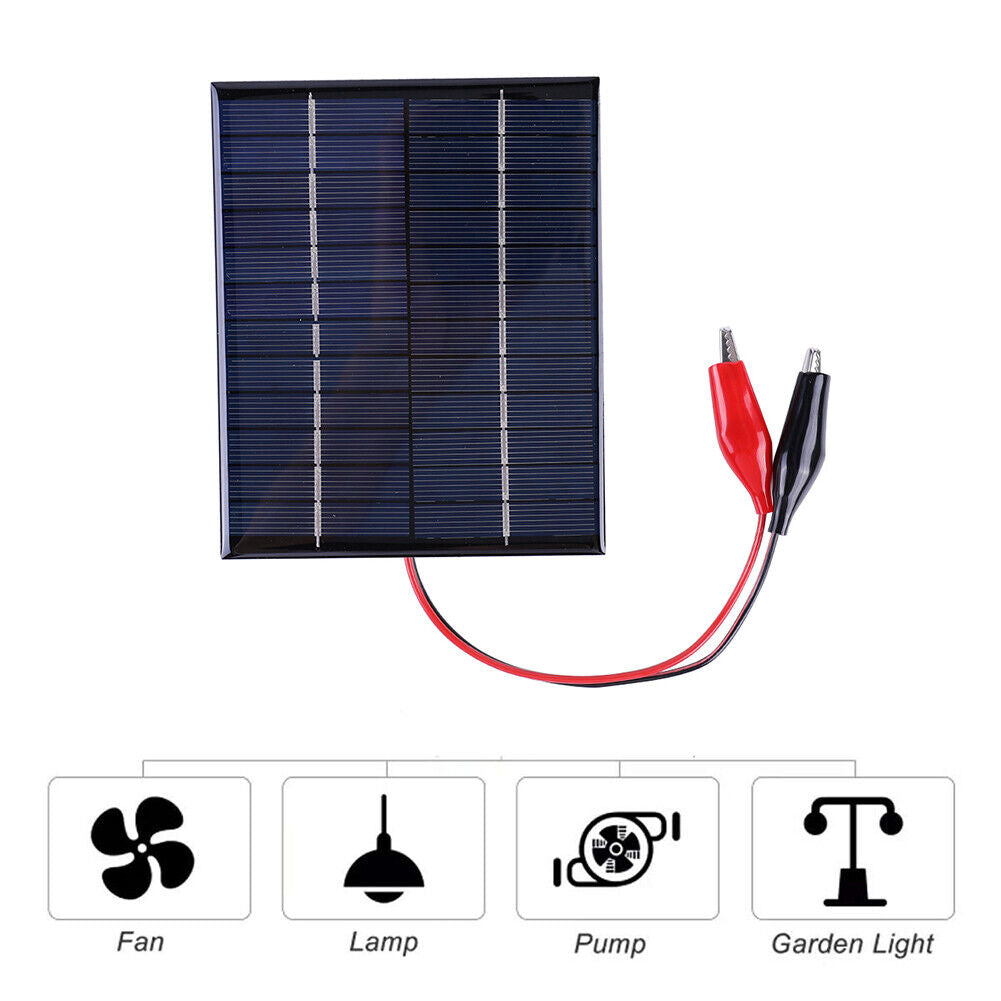 Waterproof Solar Panel 5W 12V Outdoor Portable DIY Polysilicon Epoxy Panels