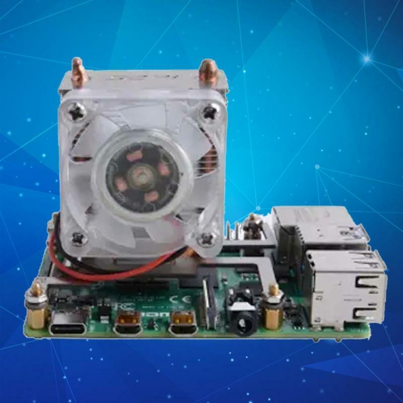CPU Cooling V2.0 Fan 7 Colours Light Bracket 5-layer Case for Raspberry Pi 4B/3B