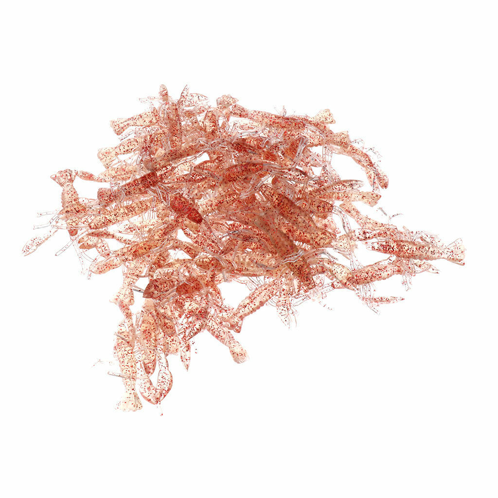 50pcs Crawfish Soft Bait Fishing Lure Life-like Crayfish Jig Head Red
