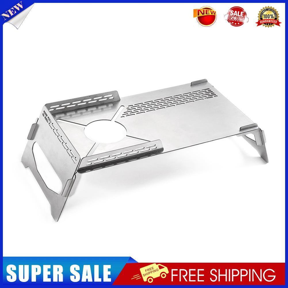 Portable Camping Picnic BBQ Table Heat Insulation Gas Stove Folding Desk