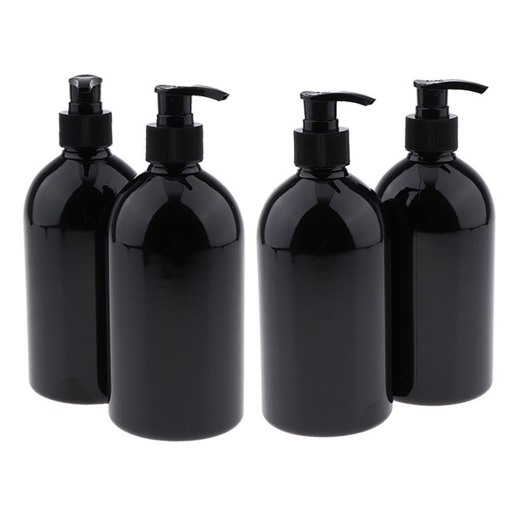 4Pcs Plastic Empty Leakproof Shampoo Pump Bottles Lotion Makeup Dispenser