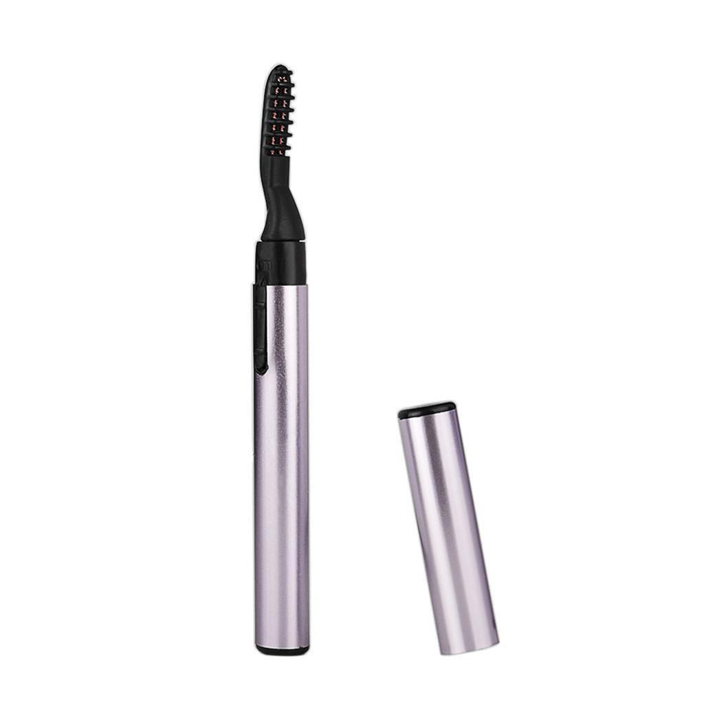 Heated Electric  Curler  Curling Brush with Comb Purple