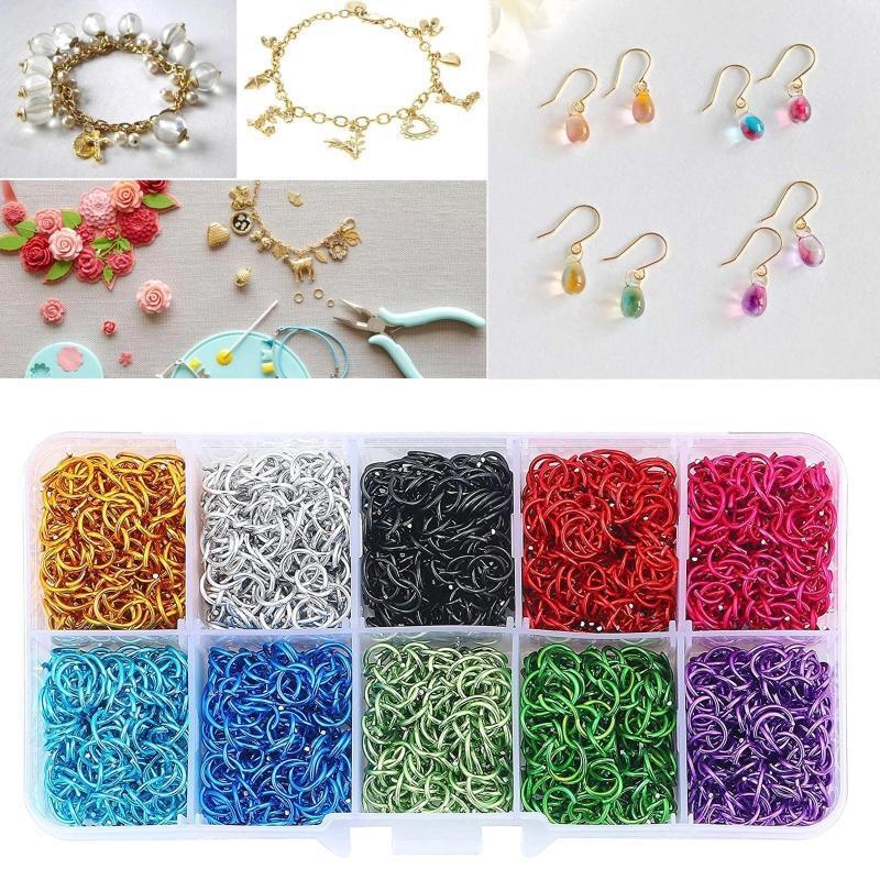 Aluminum Jump Rings 6mm Rings Connectors for DIY Craft Earrings Necklace Making