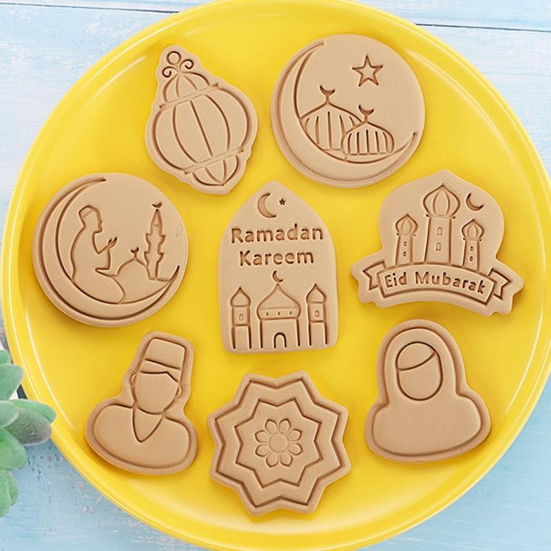 Set of 8 Baking Cookie Cutter Cookie Mold Baking Accessories for Eid Ramadan