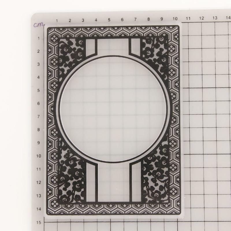 Round Plastic Embossing Folder Stencil Template DIY Craft Scrapbooking Making