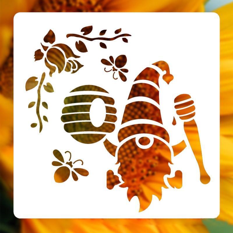 24PCS Sunflower Painting Stencils Set Xmas New Year Decoration Tools Supplies