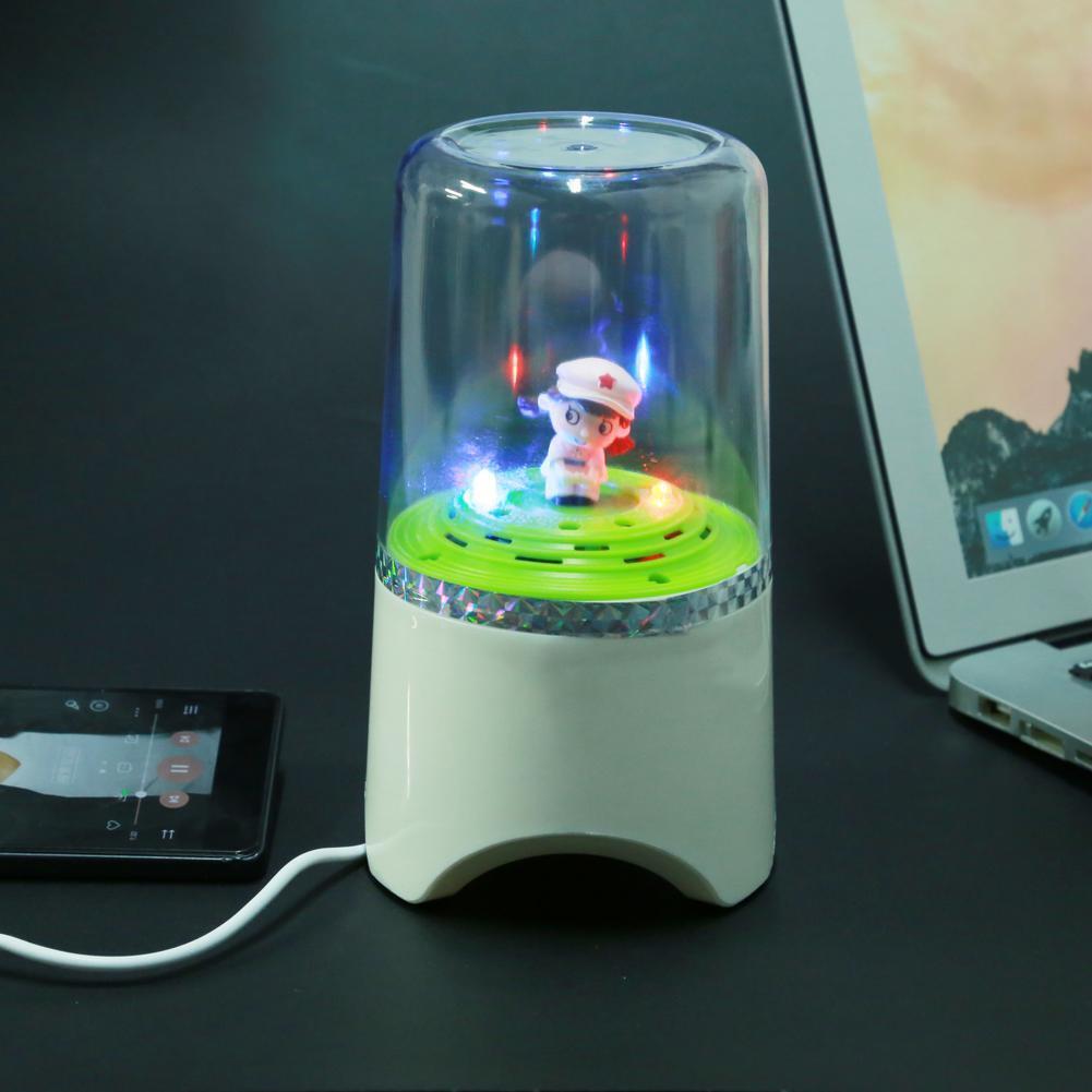 Mini Portable USB Powered 2.0 CH Speaker with LED Light for Notebook PC