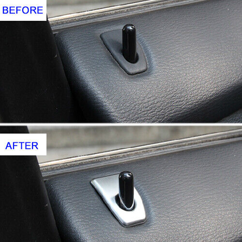 4x Matt Chrome Car Door Lock Knob Pins Cover Trim Fit For BMW X5 F15 X6 F16 Li